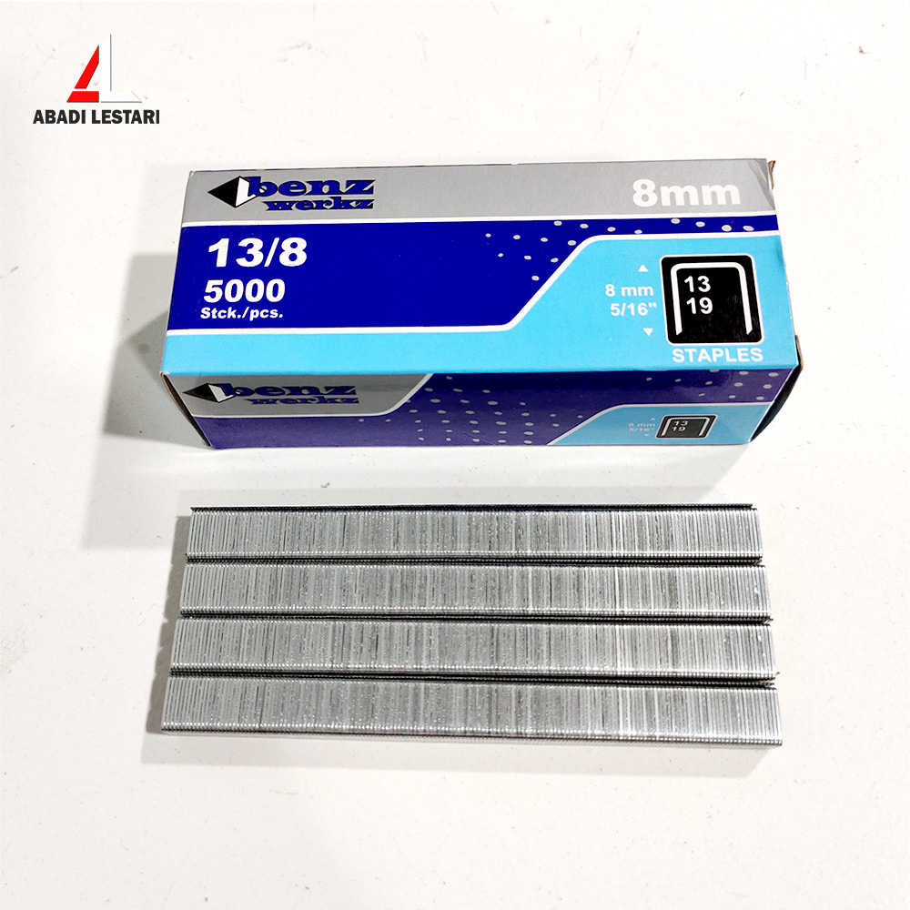 

ANAK HEKTER 8 MM 13/8 / ISI REFILL STAPLES / REFILL STAPLER GUN TEMBAK 8 MM 13/8 ISI 5000 PCS