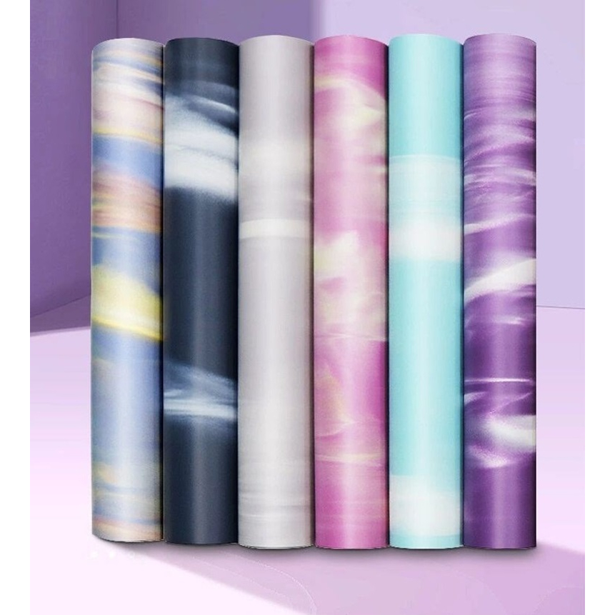 Ay00 Matras Yoga Rubber PU 5mm Matras Olahraga Fitness Poundfit Marble