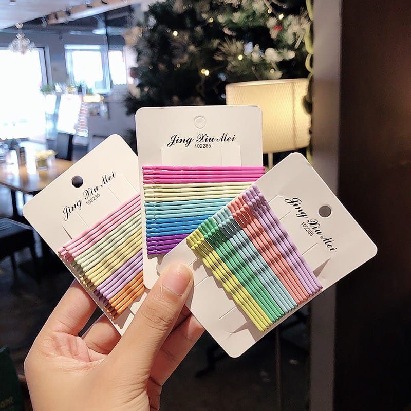 Jepitan Lidi Bobby Pin Korea / Jepit Lidi Warna Warni (isi 20pcs)