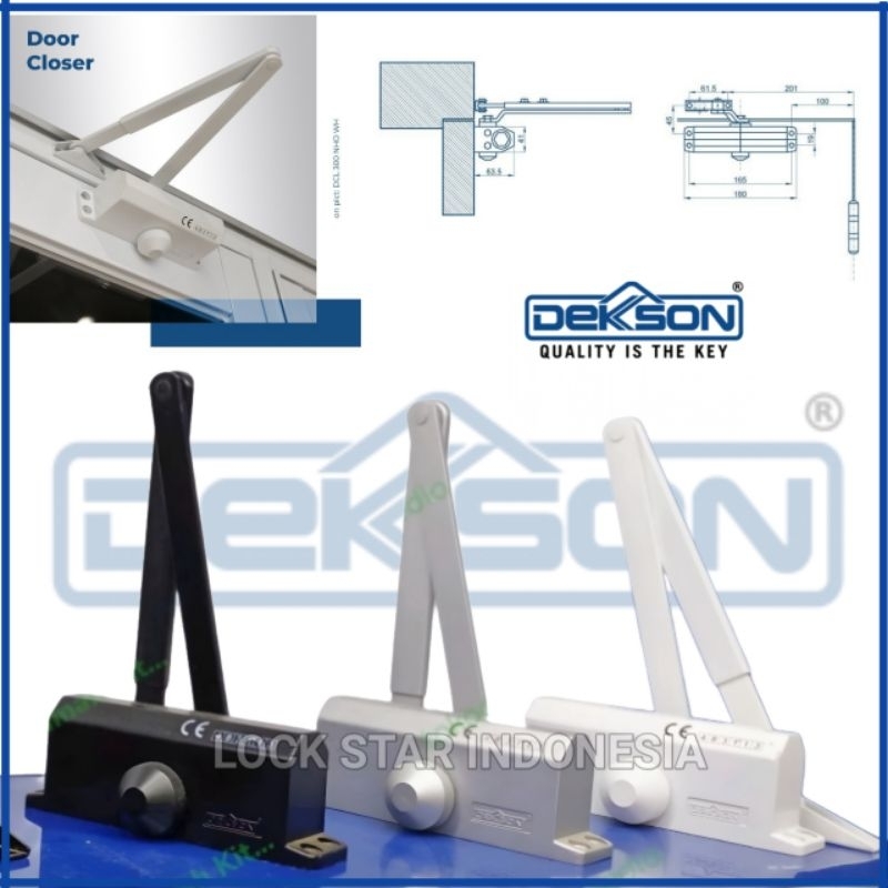Penutup pintu otomatis door closer dekson Dcl300 Engsel Hidrolik