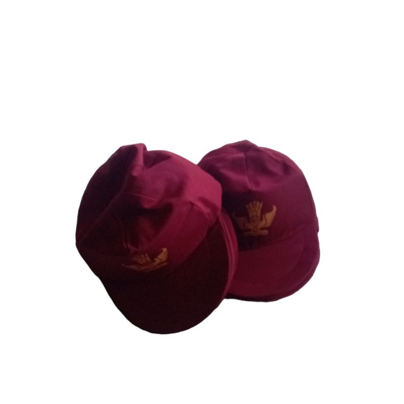 TOPI SD MERAH SABLON