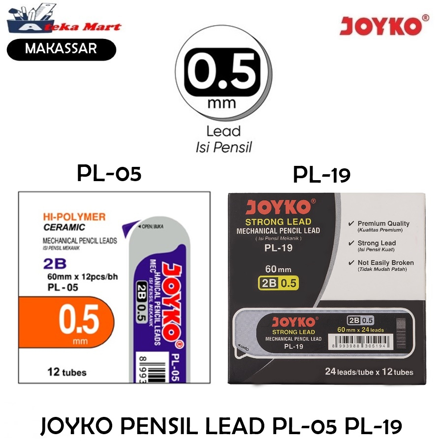 

[BOX/12PCS] JOYKO ISI PENSIL MEKANIK PL-05 PL-19 PENCIL LEAD