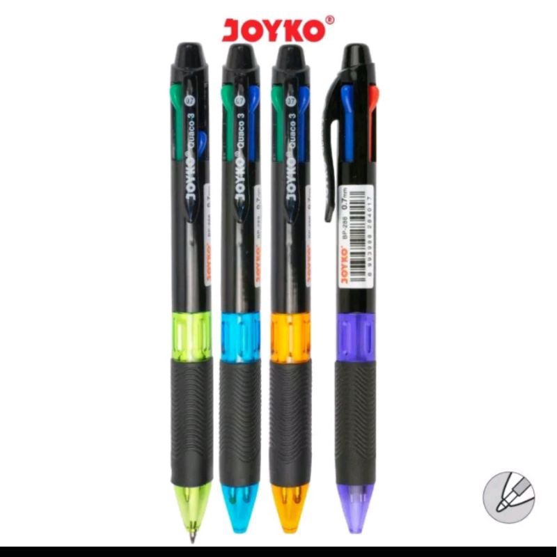 

pulpen joyco Bp-288 Quaco 4 warna(1 pak/12 pcs)