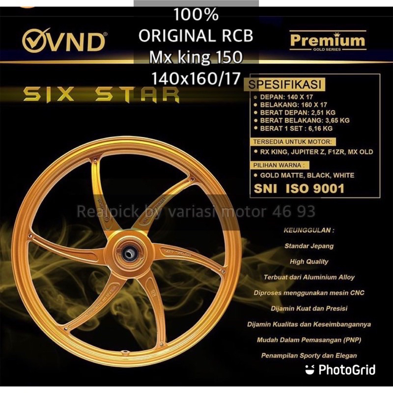 velg mx king exciter 150 vnd six start mx king 150 vnd original