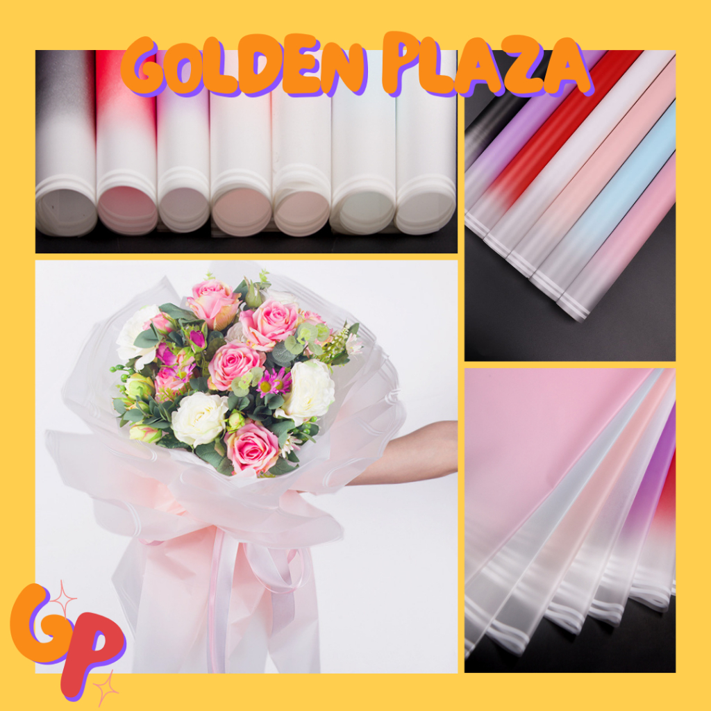 

FLOWER WRAPPING BUKET KERTAS BUNGA TWO COLOR GRADIENT / KERTAS BUKET BOUQUET PLASTIK KB 6044