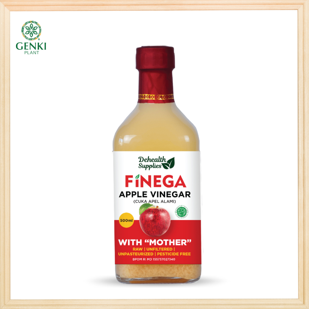 Finega Apple Cider Vinegar With The Mother / Cuka Apel (Botol Kaca) - 500 ml