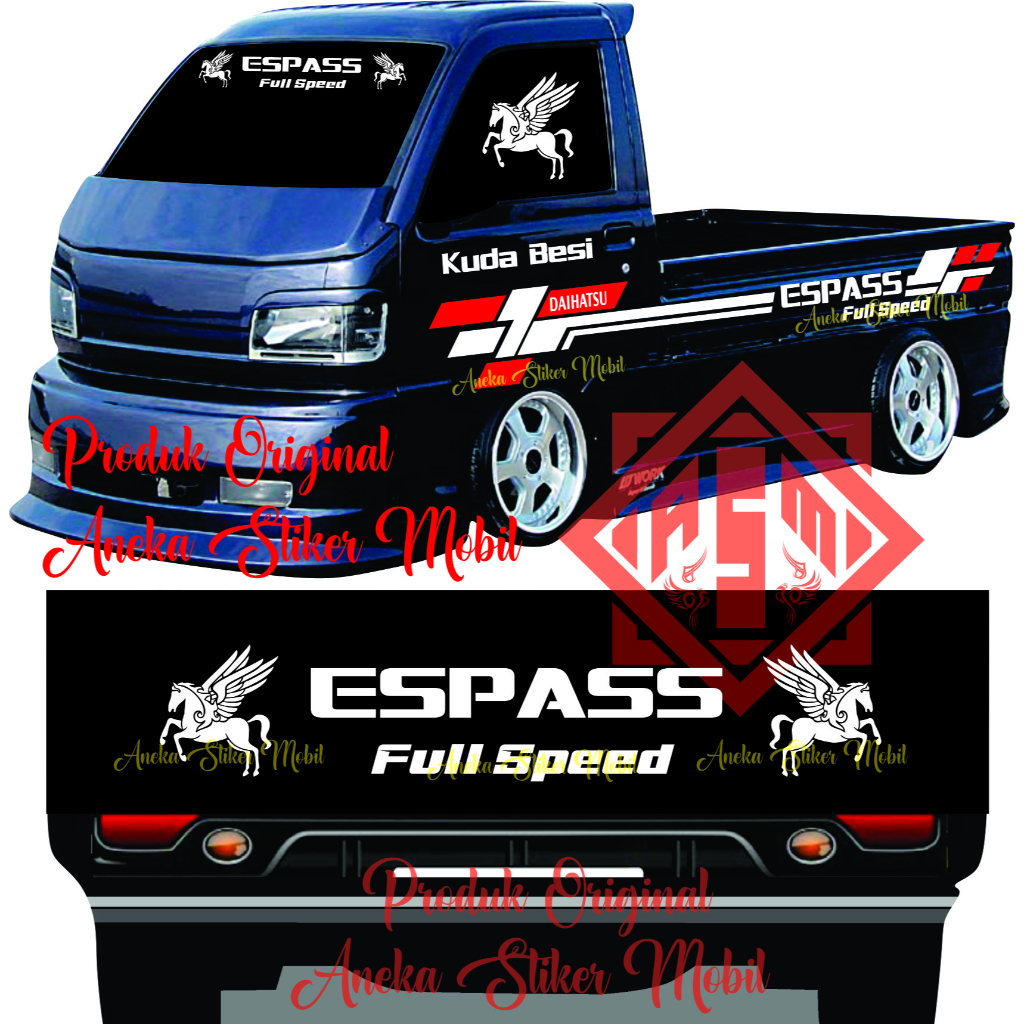 Stiker Pick Up Espass Model Kuda Besi Terbaru