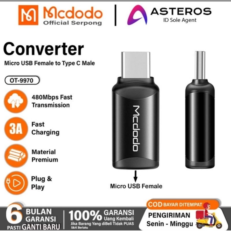 MCDodo Micro USB to Type-C Connector