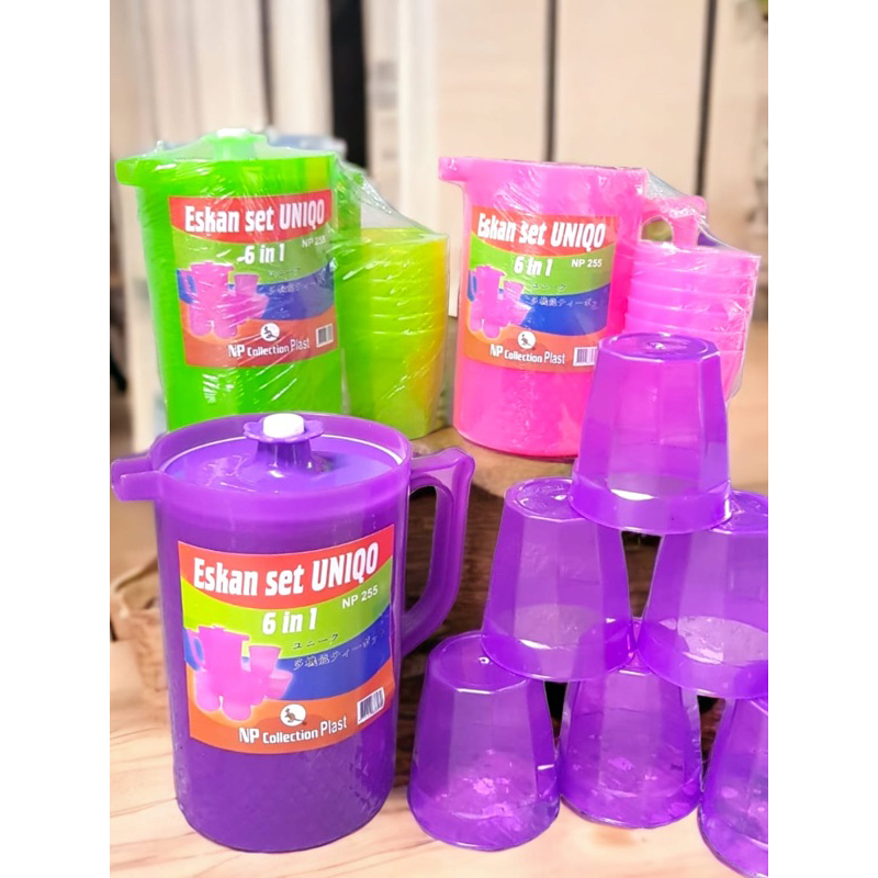 Eskan Set Uniqo NP 255 | Eskan Teko Air + Gelas