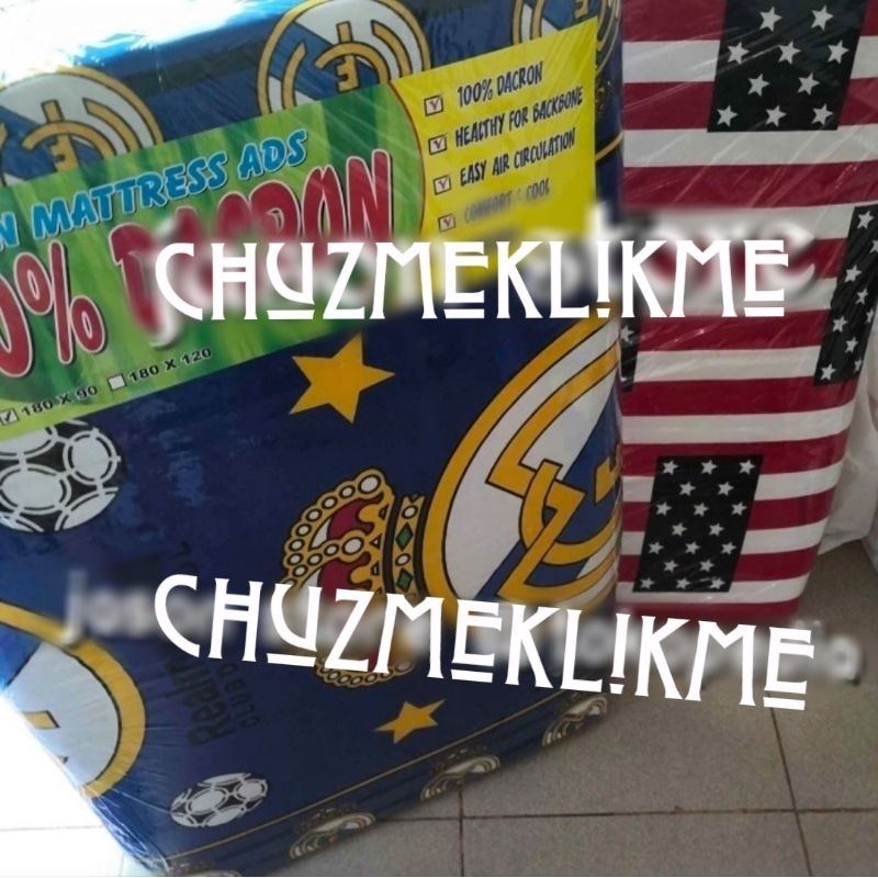 Kasur busa lipat 100% dacron ukuran 120x180-200 cm/Kasur lantai lipat 120x180-200 cm 100% dacron