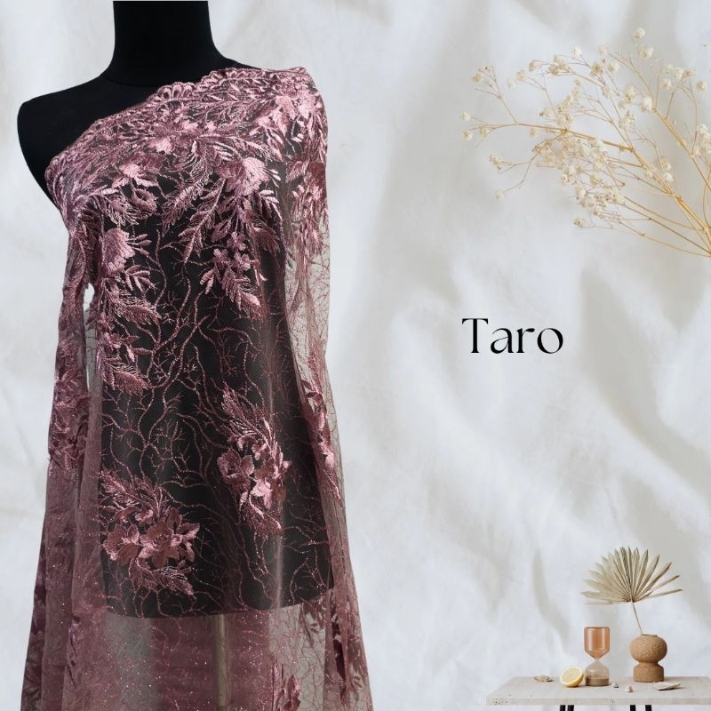 bahan kain kebaya Tile Sugar Candy / Tile Embroidery / Sugar Candy / Tile Bordir / Tile Akar Embroid