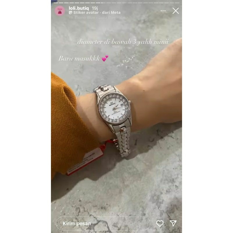 jam mirage silver permata