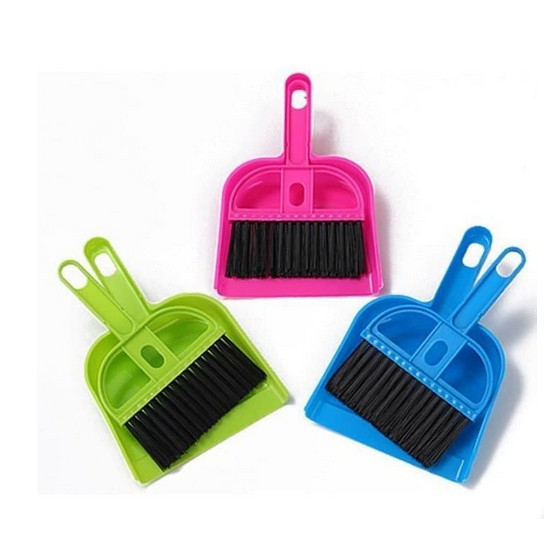 SAPU MINI SET / SEROK CIKRAK KECIL / SAPU PEMBERSIH KARPET MOBIL MEJA LAPTOP SERBAGUNA / COD READY M