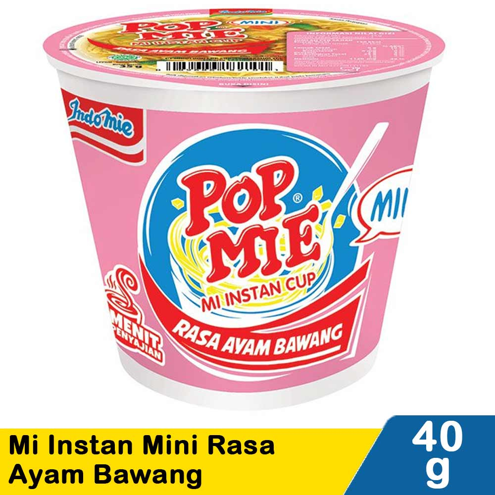 

Pop Mie Mini Cup Rasa Ayam Bawang 38gr / Popmie Cup rebus