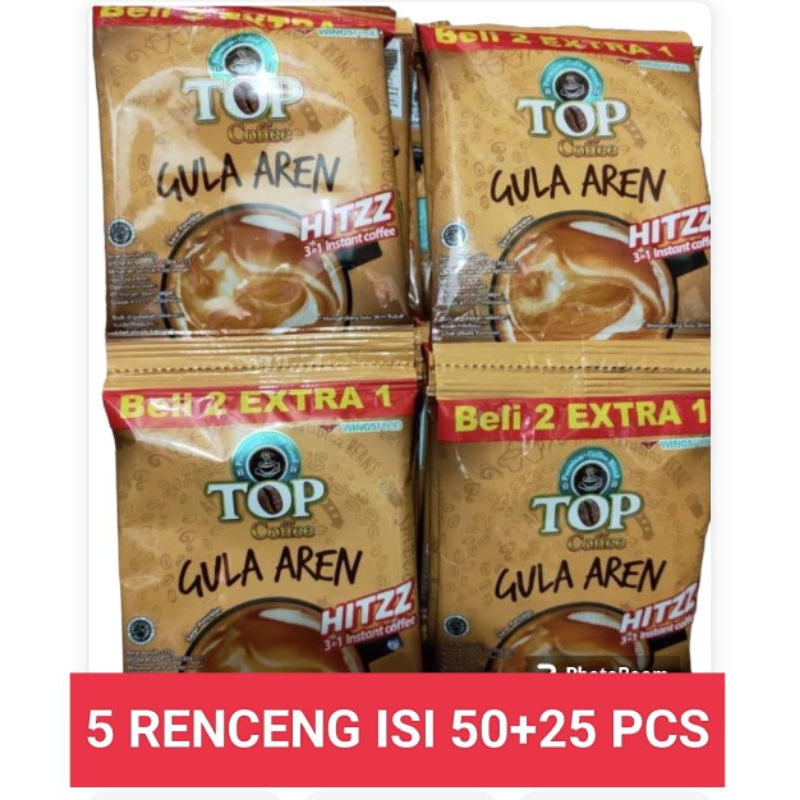 

[ 5 RTG ] TOP KOPI GULA AREN HITZZ ISI 75 Sachet