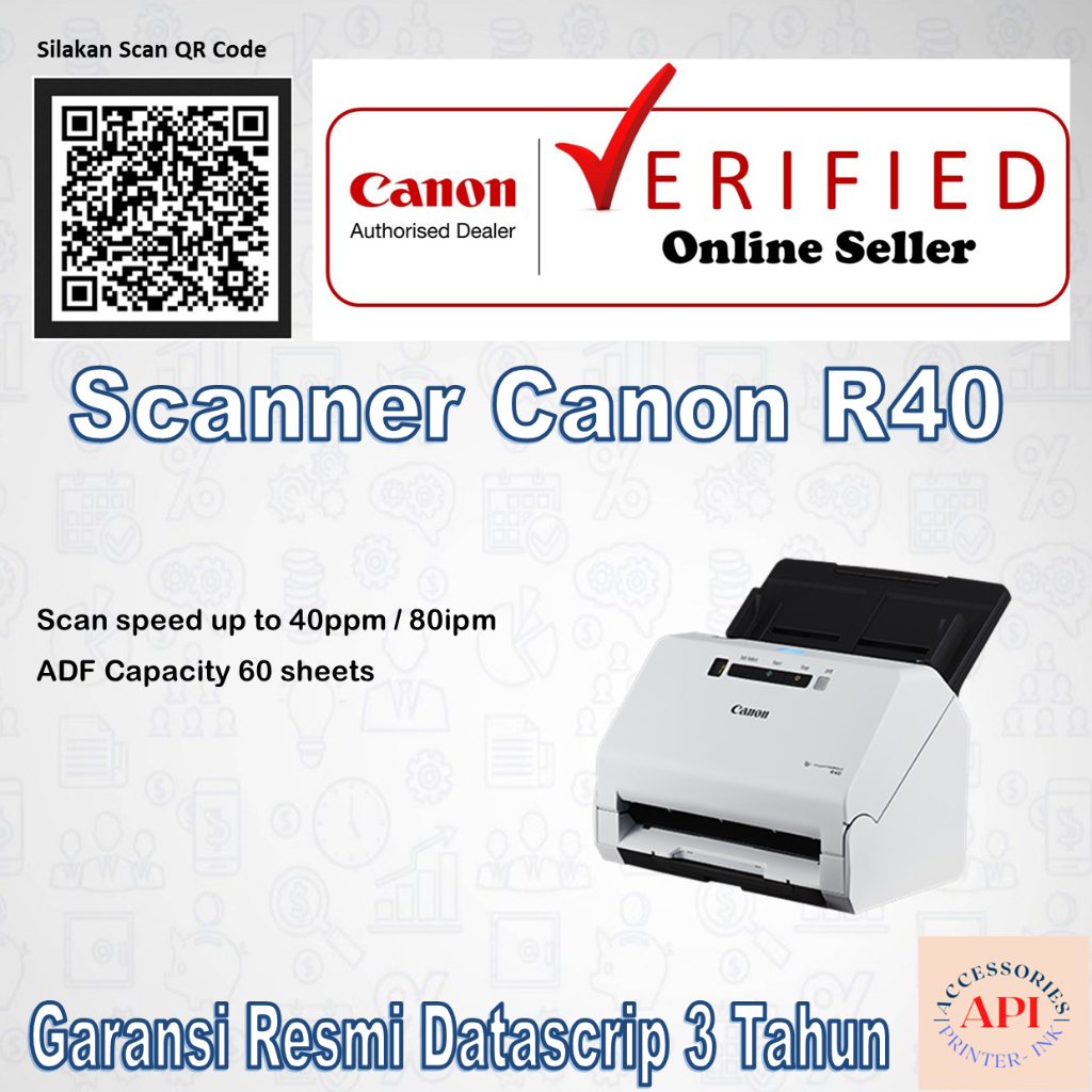 Scanner Canon R40 - Garansi Resmi Datascrip