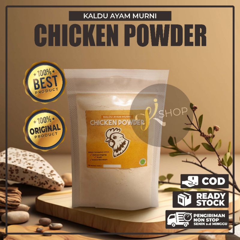 

Chicken Powder/Chicken Broth, Cocok untuk bumbu kaldu mie ayam, ramen, dimsum, nugget, kekian, dll (Lebih kuat dari Royco / masako)