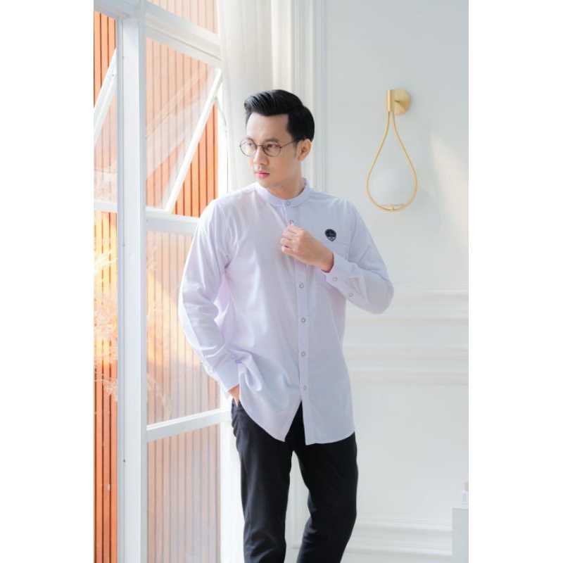 Baju Koko Dewasa Lengan Panjang Putih Polos by Ilnaaf