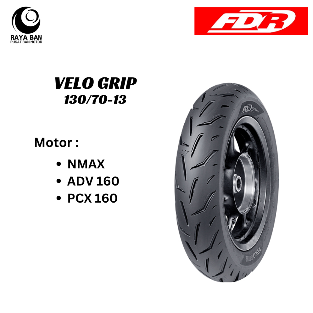 Ban Motor FDR VeloGrip 130/70-13 TL (Ban Belakang NMAX)