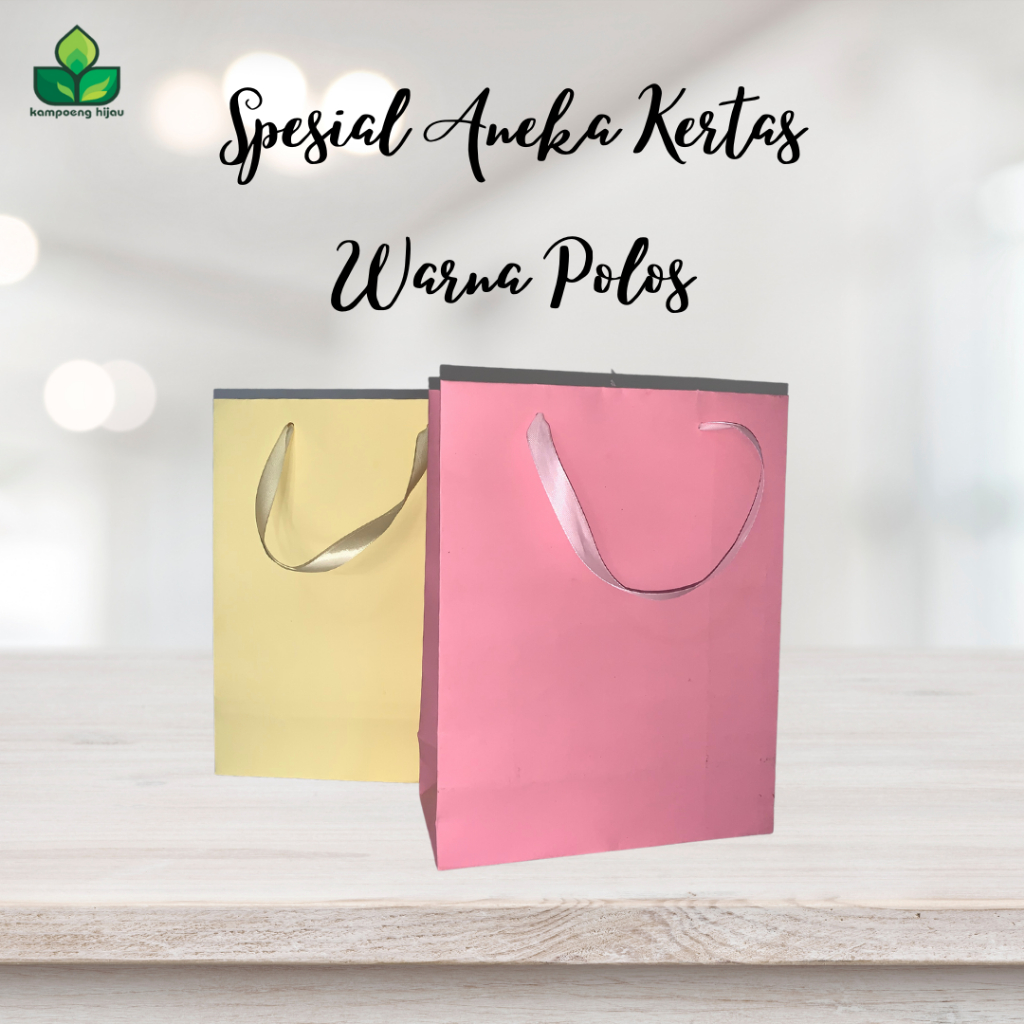 

tas kertas polos warna warni ready stock kemasan kado hampers