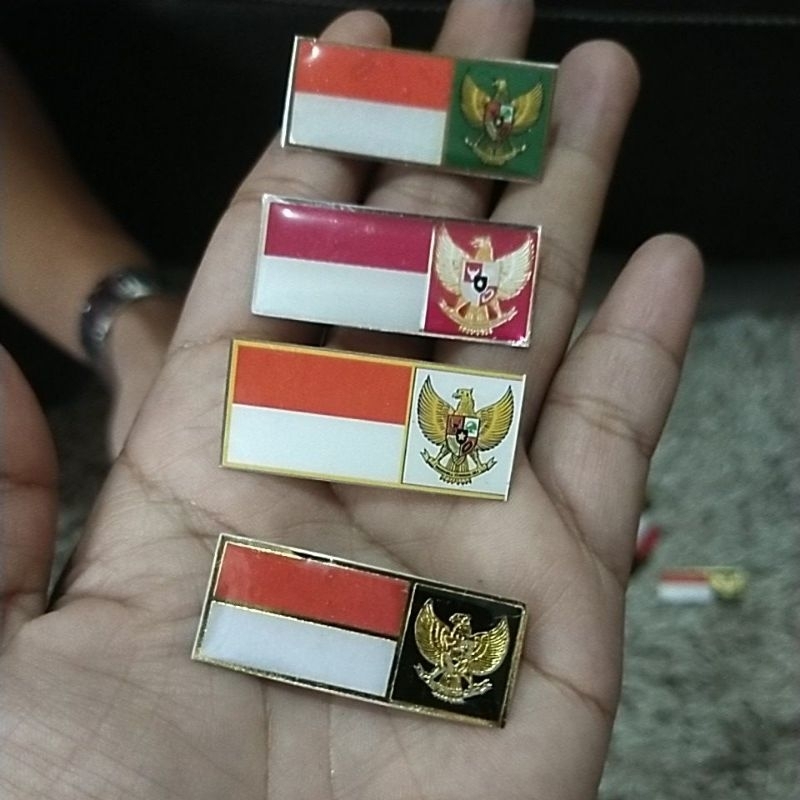 pin garuda merah putih mpg paskibra hitam hijau putih merah