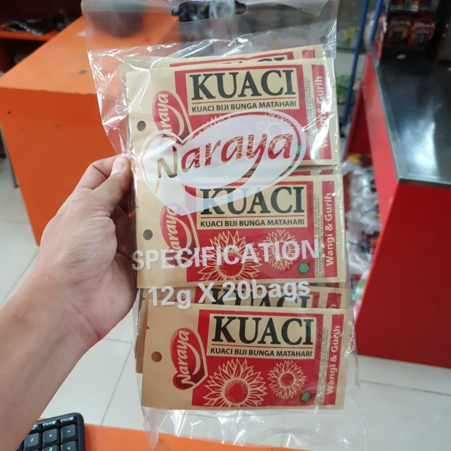 

ED 08.25 - BAG 20*10GR - NARAYA KUACI PACK ISI 20 PCS / BIJI BUNGA MATAHARI - LIVE KACANG