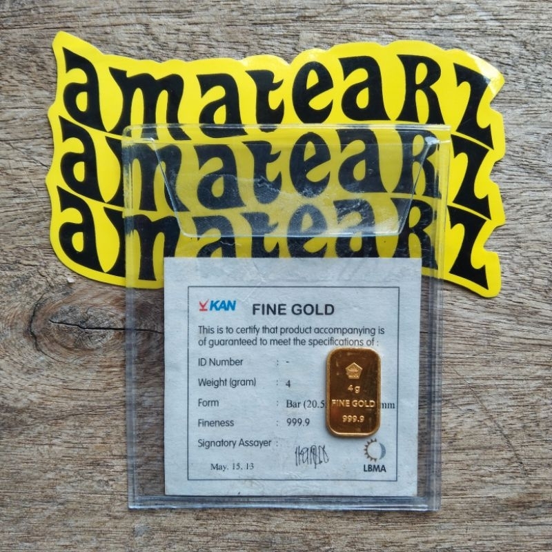 LOGAM MULIA ANTAM RETRO BERAT 4 GRAM FINE GOLD 999,9 %