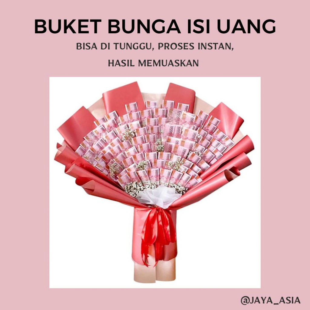 Buket Uang/ Money Bouquet/ Isi 1jt - 5jt/ Bucket Uang/ Buket Wisuda/ Buket Lamaran