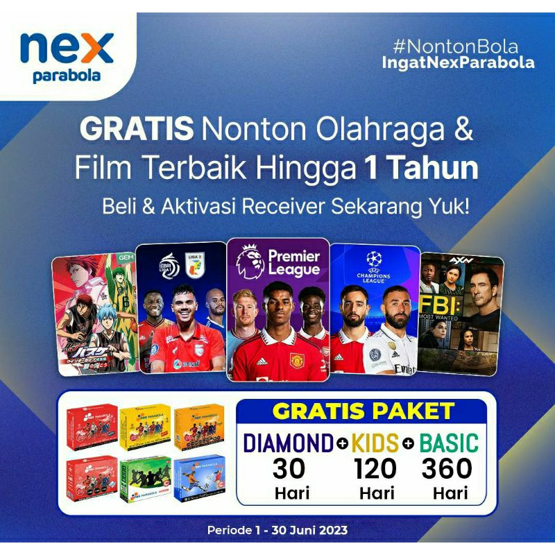paket voucher nex parabola liga Inggris 1 musim