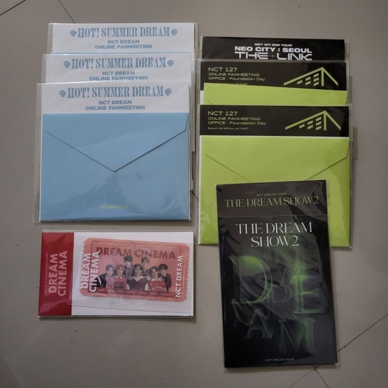AR TICKET NCT 127, NCT DREAM (DREAM CINEMA, THE LINK, HOT SUMMER, FONDATION DAY)