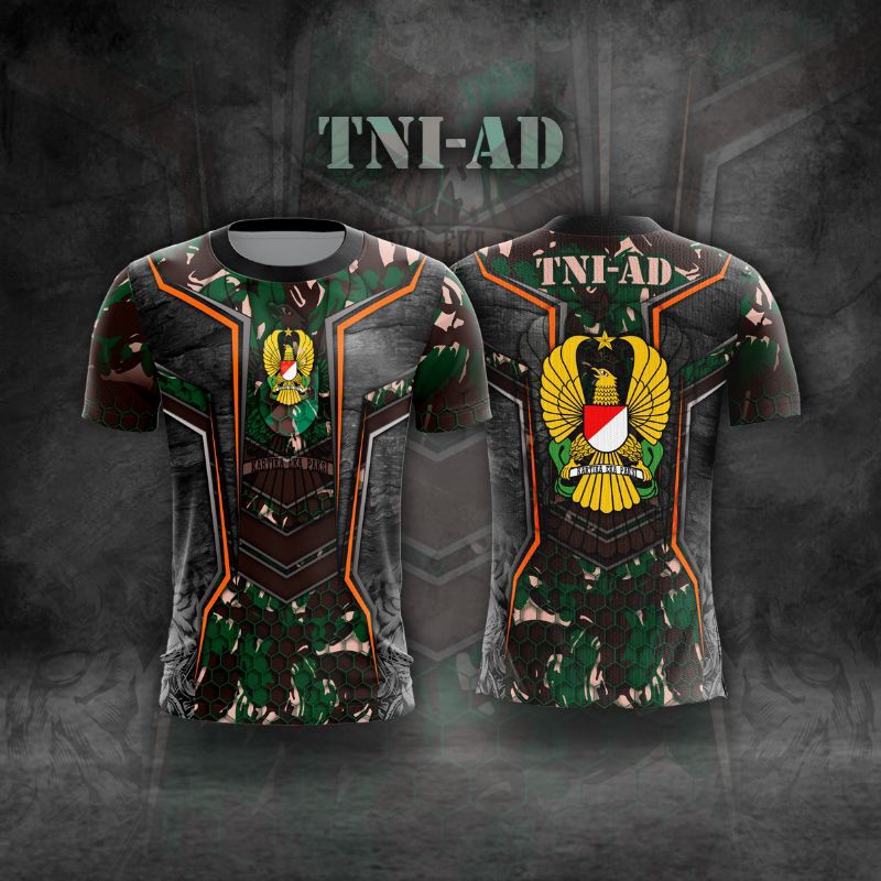 KAOS JERSEY TNI AD FULL PRINTING LENGAN PENDEK