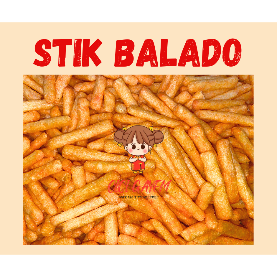 

STIK BALADO SNACK MAKANAN RINGAN CAMILAN STIK TES BALADO STIK KILOAN 08