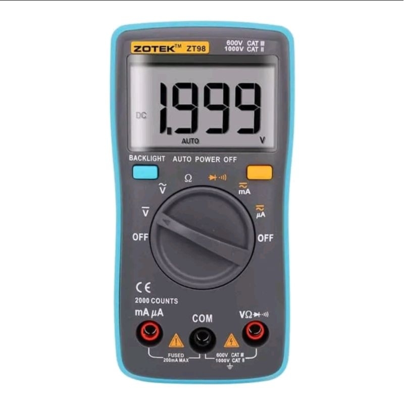 Avometer Multitester Digital ZOTEK ZT98 Original
