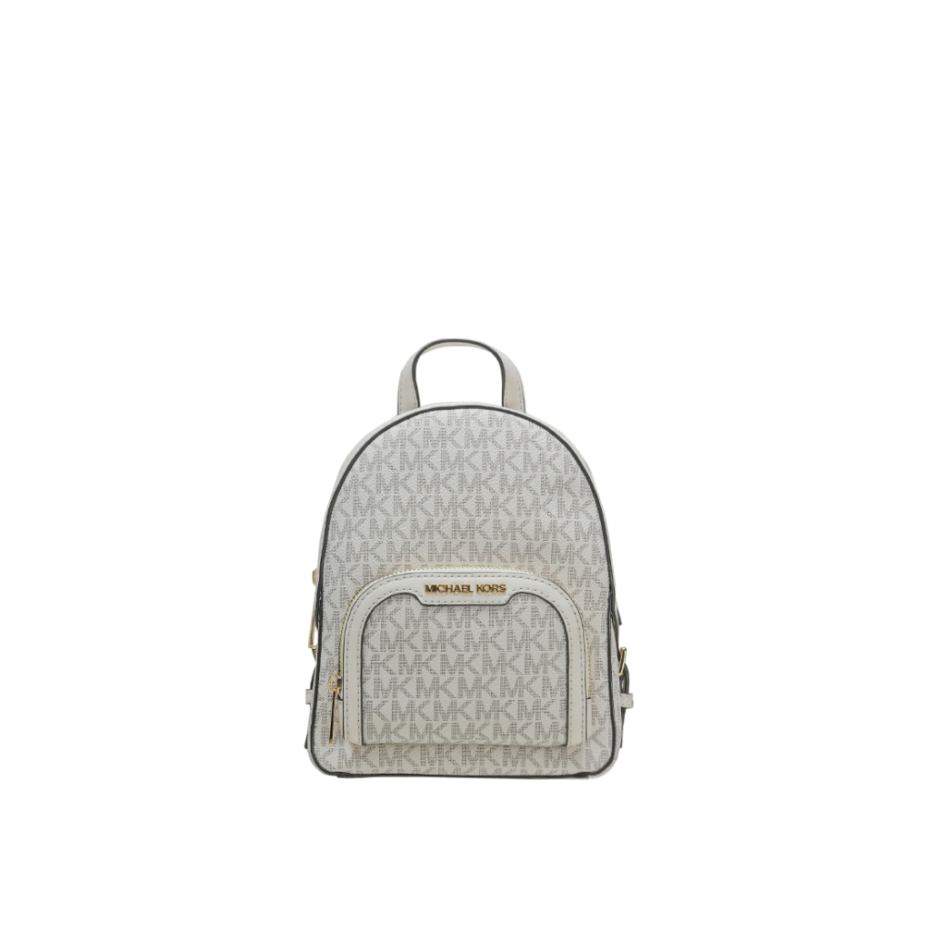 MICHAEL KORS Jaycee Mini Pebbled Leather Backpack Cream Multi