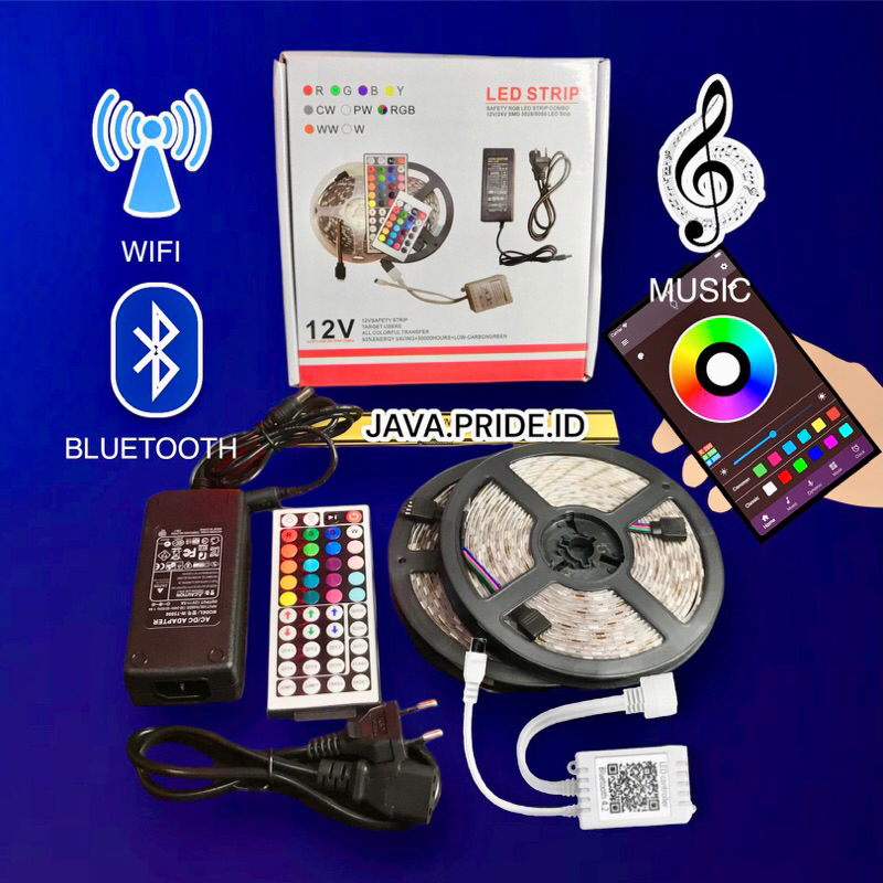 LAMPU LED STRIP RGB TYPE BLUETOOTH WIFI MUSIC