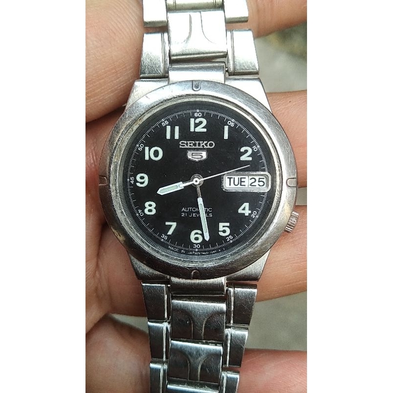 jam tangan seiko 7s26 01Z0 military style second bekas original