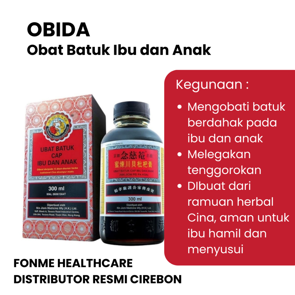 OBAT BATUK IBU DAN ANAK OBIDA NIN JIOM PEI PA KOA / Obat Batuk Cina Ampuh Mujarab / Garansi 100% Pro