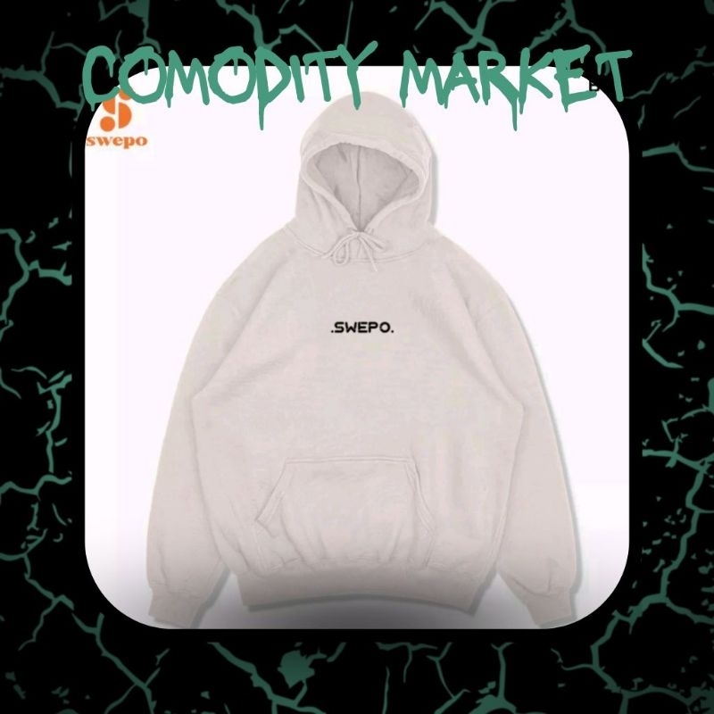 SWEPO - Hoodie Jumper Everyday SWEPO Series (BORDIR) Size M beige (Pria & Wanita)