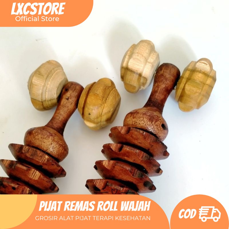 alat pijat remas tangan untuk stroke / roll kaki punggung wajah / pijat kayu murah berkualitas / cap