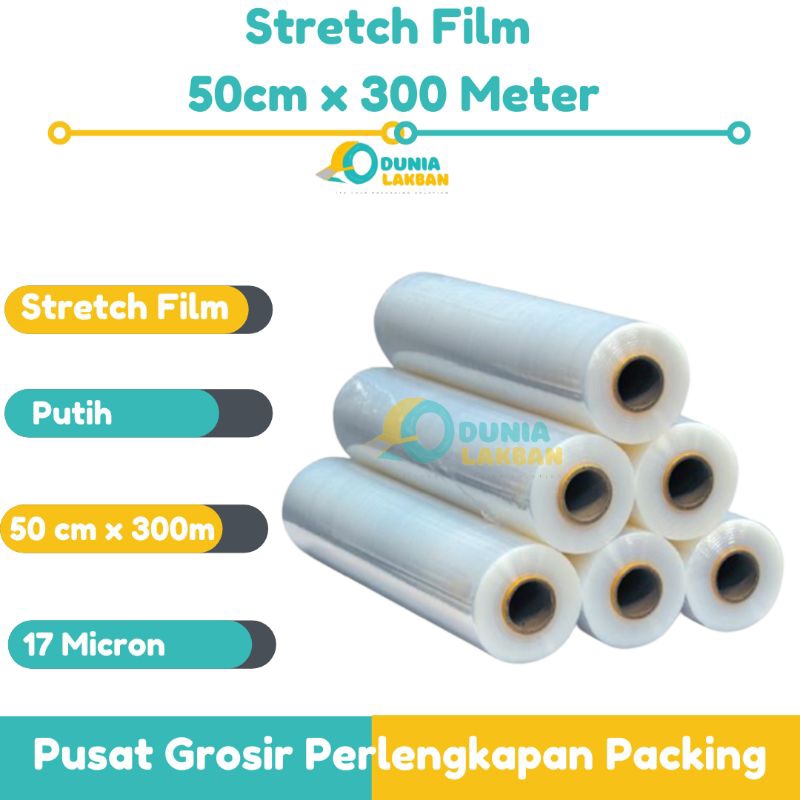 STRETCH FILM 50CM X 300M PLASTIK WRAPPING PLASTIC