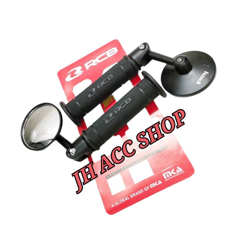 SEPAKET RCB Spion Jalu Bulat Plus Handgrip RCB RACING BOY HG55 Original Universal Motor scoopy nmax 