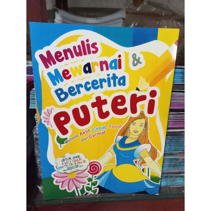 Buku Anak Menulis Mewarnai dan Bercerita Putri