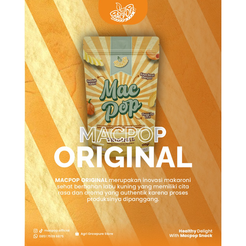 

Makaroni Sehat - Healthy Snack - Macpop - Rasa Original