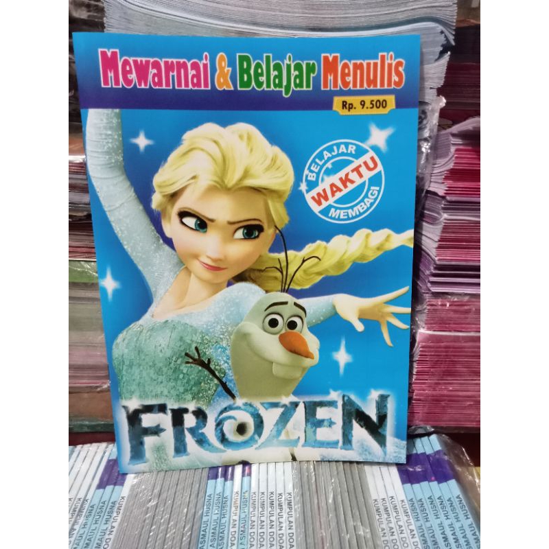 Buku Mewarnai Frozen dan Belajar Menulis