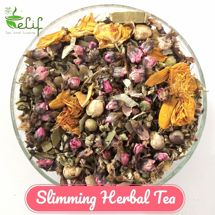 

ELIF TEA Big Pack Slimming Herbal Tea Golden Lotus flower, Snow Lotus, Lotus Leaf