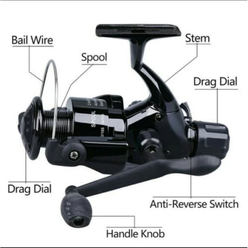 reel pancing spinning Cobra CB 240 Sougayilang Hitam