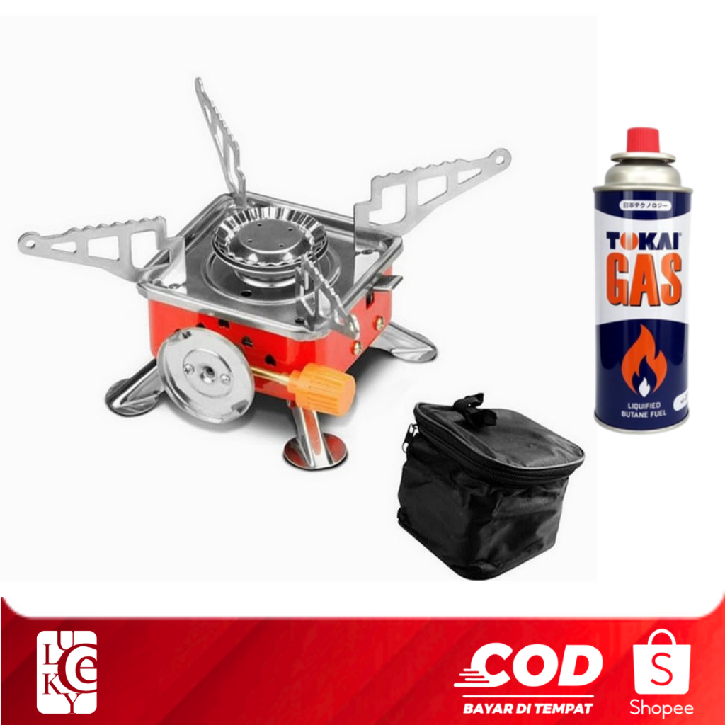 Kompor Camping Gas Kovar Portable Mini Model Kotak Kompor Kotak Kecil Camping Portable