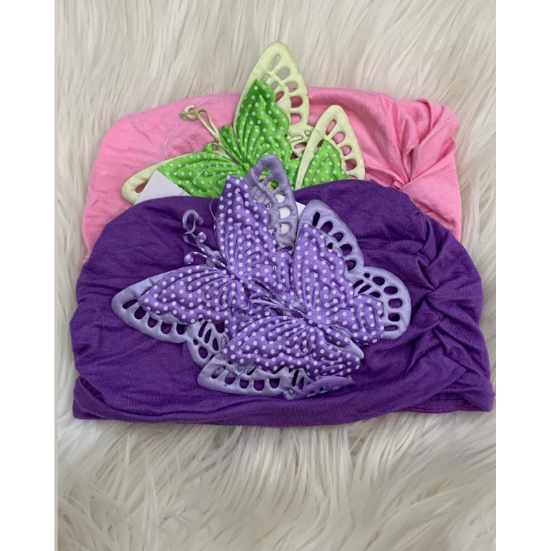 ||Zen Store||Turban Bayi butterflay / ciput baby  / topi anak perempuan