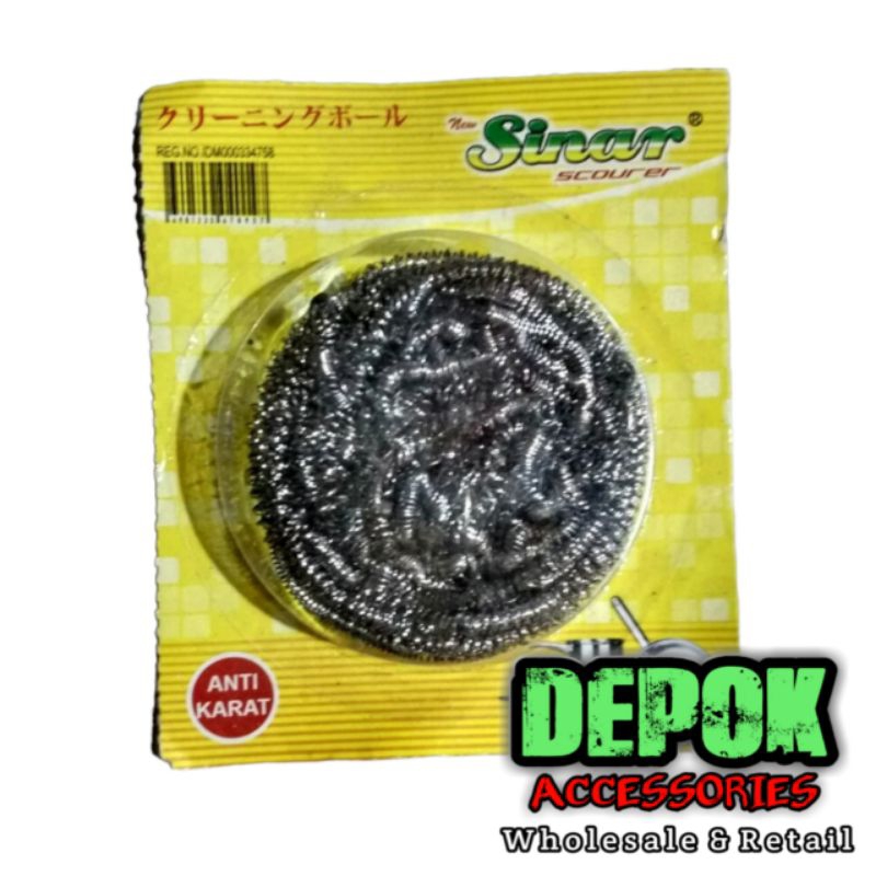 Sabut Kawat Cuci Piring SINAR Anti Karat PRES STAINLESS