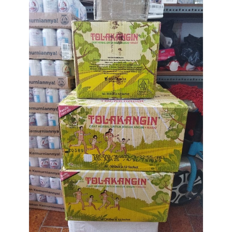 Sidomuncul Tolak Angin Cair Plus Madu 1 Karton Isi 30 Dus @12 Sachet